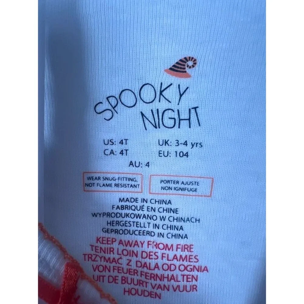 Spooky Night 2-Piece Halloween Cat Sleepwear Set Size 4T – Girls Fall Pumpkin